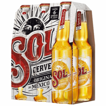 CERVEJA SOL PREMIUM LONG NECK 330ML PACK C 6UN